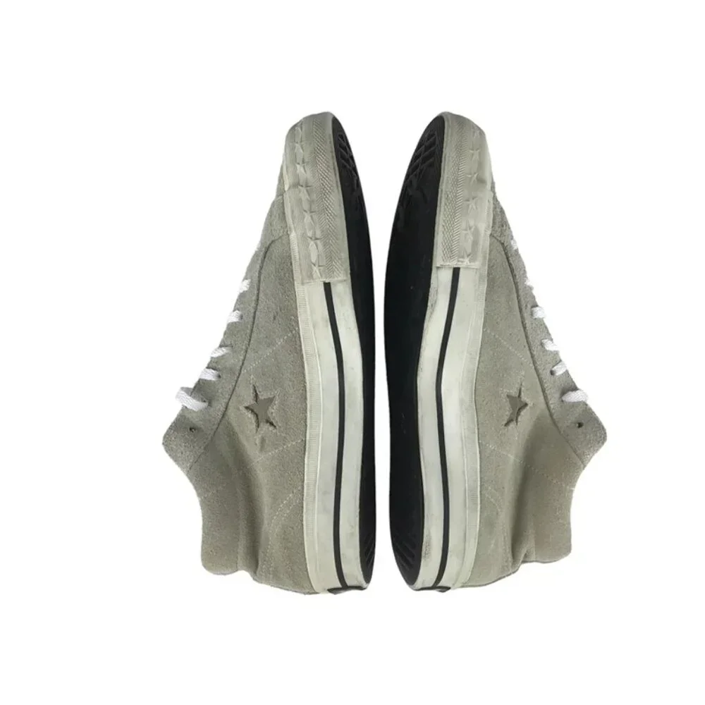 Converse Boys Gray All Star Lace Up Mid Top Sneakers Shoes Size US‎ 5.5
